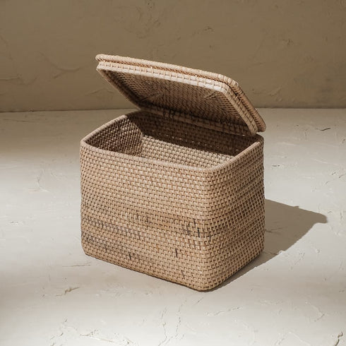 Rattan storage baskets - Different sizes and colours! - Coastal Villa Homeware